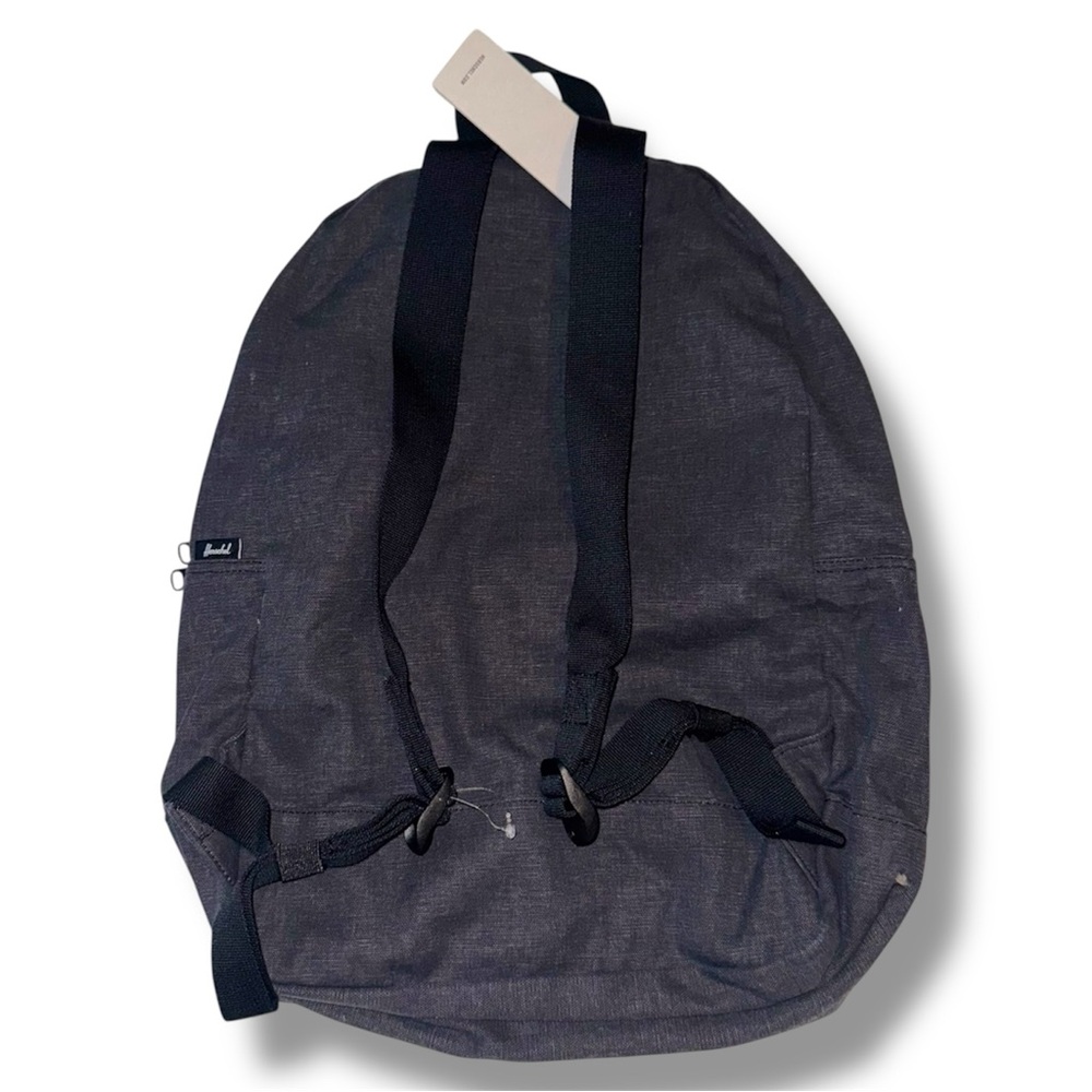 NWT Herschel Supply Company Grey Backpack Minimalist Design 100% Cotton School - Picture 2 of 3